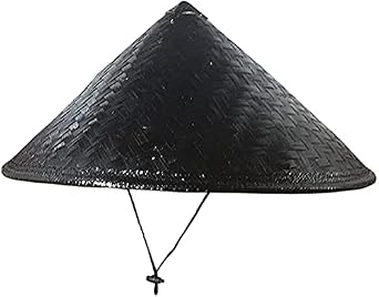 zonzxcv Handmade Black Hat Japan Bamboo Hat Samurai Cosplay Knight Cap Black Dia.17 Inches