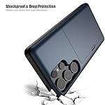 Nvollnoe for Samsung S25 Ultra Case with Card Holder Dual Layer Heavy Duty Protective Case Hidden Card Slot Slim Wallet Case for Samsung S25 Ultra 6.9''(Blue) - Image 5