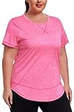 ForHailey Short Sleeve Workout Tops for Women Plus Size Athletic T Shirts Gym Exercise Tee Quick Dry Loose Fit...