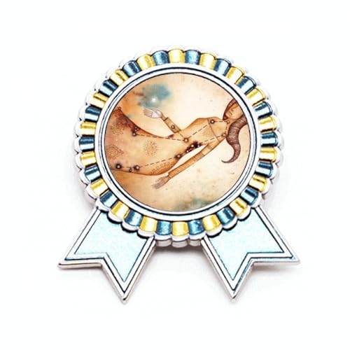 Broche Vierge Constellation Cadeau Anniversaire Août Septembre Médaille Zodiaque