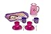 Jamara 460273 Kit de Jeu niloyas Thé Party – Jeu de Rôle, Solide, Plastique Vaisselle composé de Plateau, Théière Tasses Tasses Assiettes, 2 x Cuillères