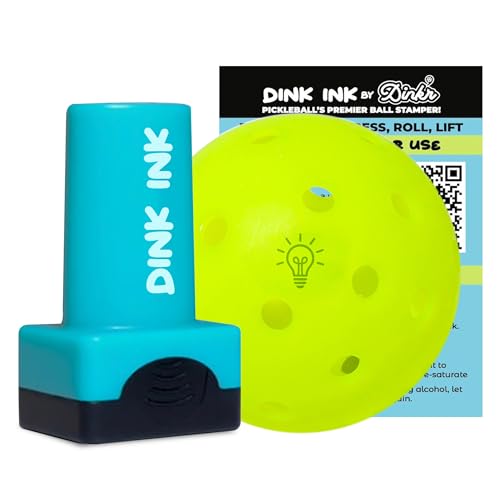 Dink Ink- Self-Inking Reusable Pickleball Marker | Personalize Your Pickleballs with Precision | Quick-Dry, Smudge-Free Durable Ink | Perfect for Pickleball Marking Accessories (Bright Idea)