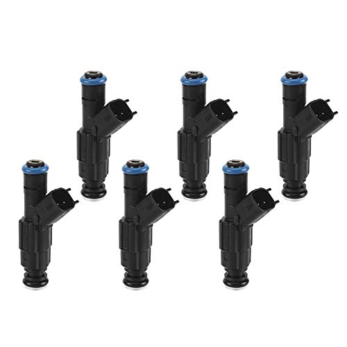 0280155784 Set of 6 4-Hole Upgrade Fuel Injectors Compatible with 99-04 4.0L Jeep Cherokee