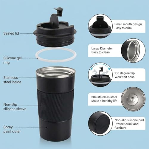 Image of Giftana Personalized Coffee Tumbler with Name, Customized Travel Mug with Lid, Coffee Mug for Men and Women, Birthday Gifts, Valentine's Day Gift, Corporate Gifts for Employee (Advocate)