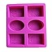 Produktbild MoonyLI Silikon Seifenform,DIY handgemachte silikon Seifenformen 6 Hohlräume Silikonform,quadratisch, oval,Seife Backen Keks Schokolade Laib Silikonform