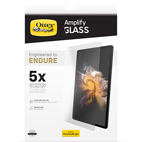 OtterBox - Amplify Glass Screen Protector for iPad Mini 8.3' (6th Gen & 7th Gen), Flawless Touch Response, Fingerprint Resistant, Precision Fit, Vibrant Clarity