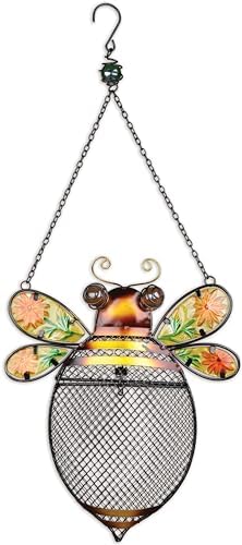 Sunset Vista Designs for The Birds Stained Glass Wire Mesh Birdfeeder, Animal Shaped, Bee image 3