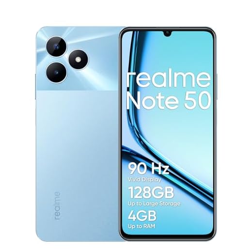 realme Note 50 Smartphone 4+128GB, Display da 90 Hz, Fino a 8GB di RAM dinamica + 128GB di ROM, Fotocamera AI da 13MP, Corpo sottile 7,99mm, Batteria di lunga durata da 5.000mAh, blue(no adapter)