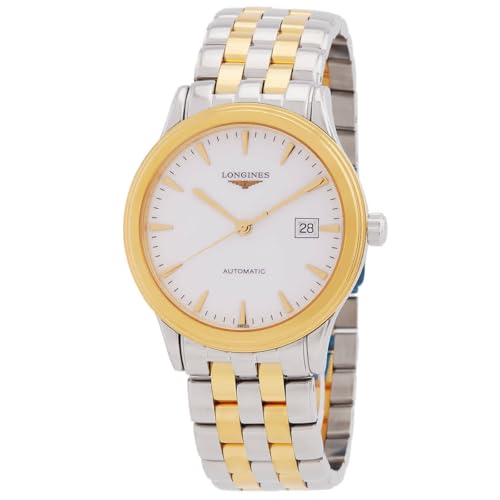 Longines Flagship Automatic White Dial Two-Tone Unisex Watch L4.984.3.22.7