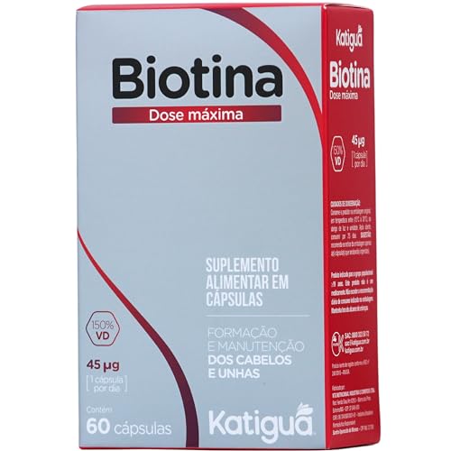 KATIGUÁ Biotina Dose Máxima Formação E Manutenção De Cabelos E Pele Sem Sabor Katiguá 60 Cápsulas Rí