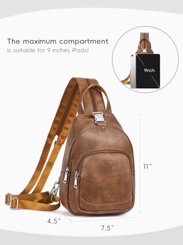 Image of CLUCI Sling Bag for Women Leather Women's Backpack Small Convertible Backpack Purse Crossbody Bag for Travel