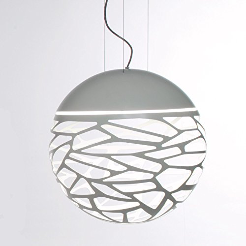 Studio Italia - Lampadario a sospensione KELLY bianco opaco, realizzato a mano, Made in Italy, dimmerabile