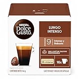 Nescafé Dolce Gusto Lungo Intenso, Cápsulas de Café Tostado y Molido, Grano Arábica y Robusta Premium de Origen Brasil,...