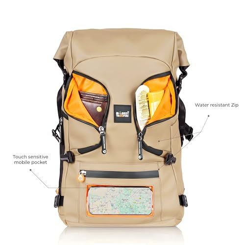 Image of MONKEY TROOPERS Stormy Backpack Bag, 15-Inch Laptop Compartment, Water Resistant, Magnetic Tank Mount, Touch-Sensitive Navigation Pocket, Travel, Biking, Hiking Backpack For Men & Women