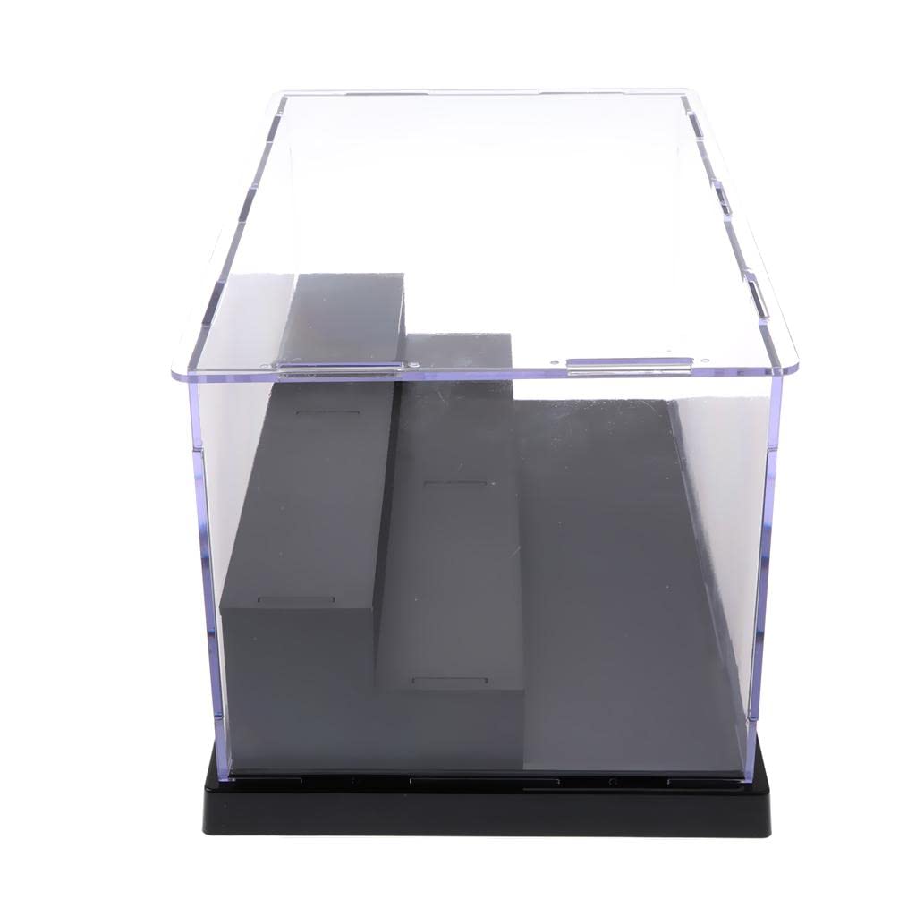 Vitrina acrílica Transparente a Prueba de Polvo, Vitrina acrílica con escalones extraíbles for Modelos de Anime 10"x6.1"x6.8"