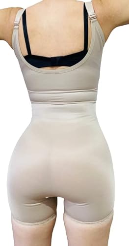 Cinta Modeladora de Alta Compressão Body Com Alça Fecho Zíper Cor:Bege;Tamanho:50;Gênero:Feminino