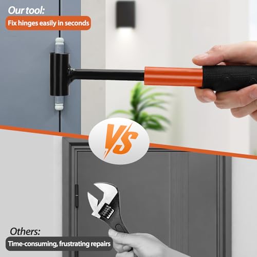 Image of Door Hinge Adjustment Tool Kit, 4 in 1 Hinge Gap Adjusting Wrench Set for Residential and Commercial Use, Door Gap Adjustment Tool, Heavy Duty Door Hinges Repair Wrench with Rubber Grip