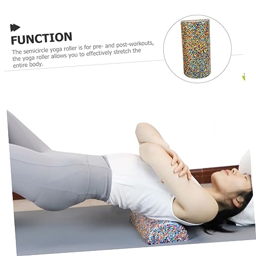 GALPADA Rodillo semicircular de alta densidad para relajación muscular, herramienta de masaje de media espuma para yoga y terapia de tejido profundo, ligero y portátil, entrenador de equilibrio y flexibilidad miniatura 7