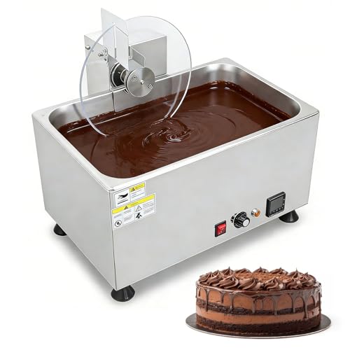 Máquina de Temple Rápido para Chocolate – Capacidad Grande de 14L, Control Digital & Velocidad Ajustable – Acero Inoxidable de Fácil Limpieza para Cocinas Comerciales y Reposteros Domésticos