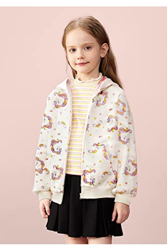 Toddler Jackets Girls Rainbow Unicorn Active Zip-Up Hoodie Long Sleeve Zipper Sweatshirts For Kids 2T #TOP6