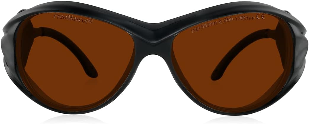 FreeMascot Professional OD 4+ 190nm-550nm / 850nm-1300nm Wavelength Laser Safety Glasses