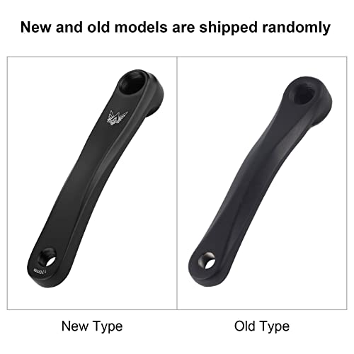 Ramię korby rowerowej, ramię korby rowerowej 170 mm, lewe ramię korby z pojedynczym łańcuchem ze stopu aluminium do roweru szosowego, roweru górskiego, roweru składanego, roweru z ostrym kołem (biały)