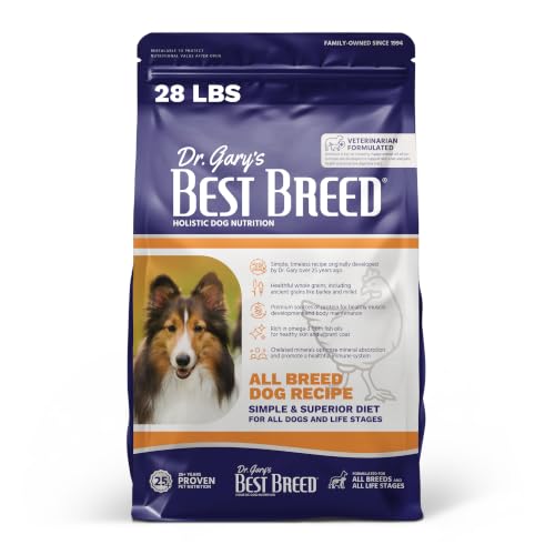 Best Breed Dr. Gary's All Breed Dog Diet Made in USA [Natural Dry Dog Food for All Breeds & Sizes] - 28lbs., Dark Brown, Medium