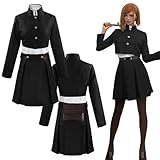 MeYuxg Disfraz de Gojo Satoru, Uniforme Escolar Chaqueta con gafas, Negro, Hombre, Adulto, Anime, Cosplay, Carnaval, Halloween, S