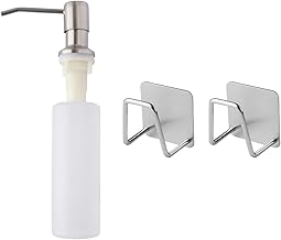 Dispenser Dosador Detergente Sabão Embutir Com Porta Sabonete Esponja Aço Inox Escovado Para Cozinha Banheiro