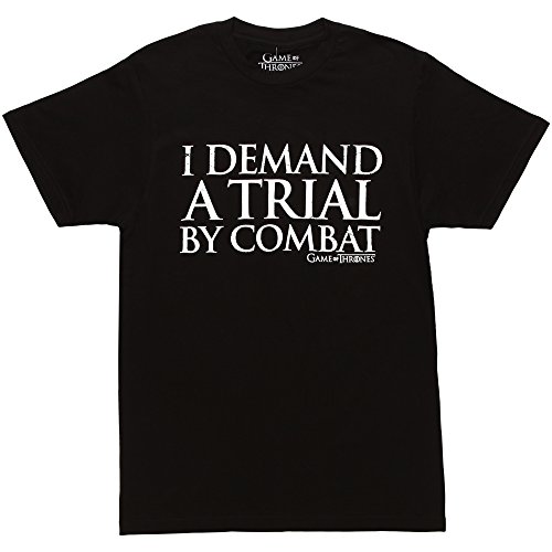 Game of Thrones Trial By Combat Adult T-Shirt (Medium) Black