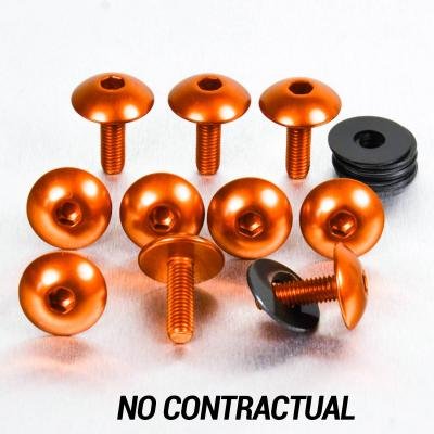 Pro-Bolt FDU080 Aluminium Verkleidungsschraubensatz für Ducati Scrambler, Orange