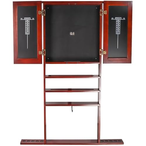 GSE Wall Mounted Billiard Pool Cue Rack & Dart Board Cabinet Only
