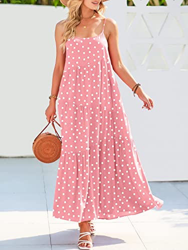 Image of ANRABESS Women Summer Casual Loose Sleeveless Sundress Spaghetti Strap Flowy Boho Linen Beach Vacation Maxi Long Dress