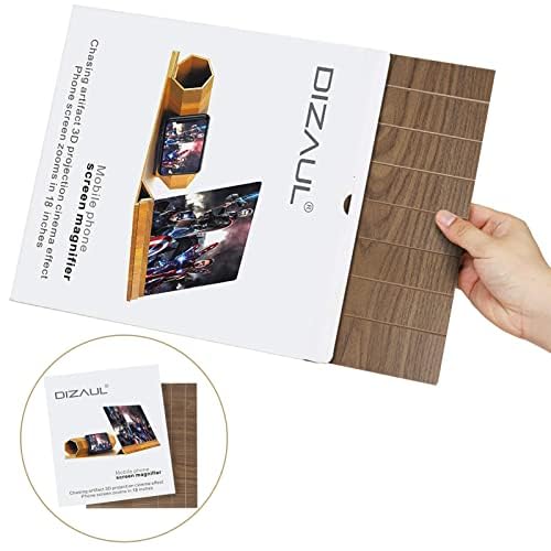 Lupa de pantalla de 18 pulgadas para smartphone, teléfono móvil, expansor de pantalla 3D para películas, videos y juegos, soporte plegable para teléfono con amplificador de pantalla B2, gris