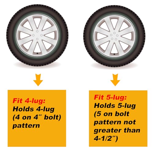 Image of MaxxHaul 70214 Powder Coat Black Trailer Spare Tire Carrier For 10 inch and 12 inch Utility Trailer Tires