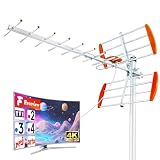 2026 Antenne TV Extérieure 9 Éléments Yagi Râteau – Réception TNT HD/UHD 4K DVB T/T2 – Antenne Télé Longue Portée France – Résistante aux Intempéries, Installation Facile – Câble Coaxial 10M Inclus