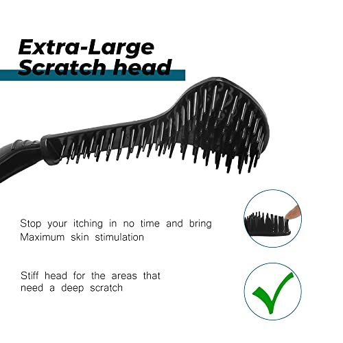 Renook 2Pcs Back Scratcher For Men Adults Extendable, Flexible And Labor-Saving, Area Needling And Naturally Curved Handle, 14.17'', Gifts For Father's Day #TOP2