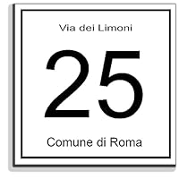 Targa Incisa Per Numero Civico Autoadesiva, 15 X 10 Cm, In Alluminio Spazzolato - Foto 7