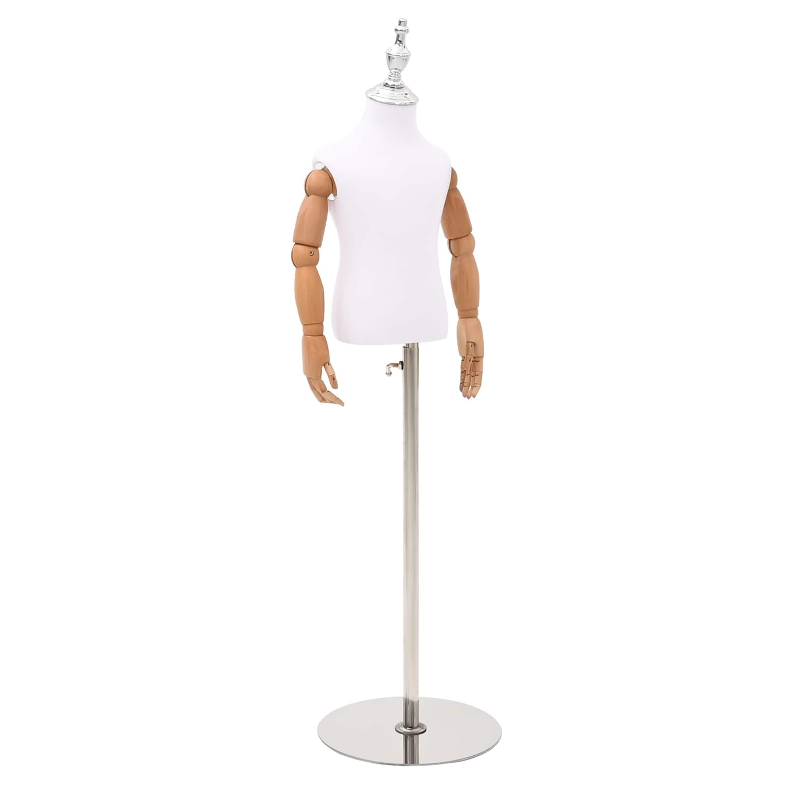 vidaXL Verstellbares 120-157 cm Mannequin mit Basis Unisex PP Weiß