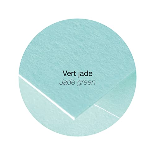 Clairefontaine 16013C Pack of 25 Double Cards Square format (11.6x11.6cm) 210gsm Jade Green Invitation Correspondence Cardboard Pollen range Premium Paper - Image 2