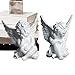 Generisch Gartenengel-Außenstatue,Engelsstatue - 2X Cherubs Ornamente Harz,Engel Skulptur Ornament Cherub Wohnzimmer Handwerk Figur für Desktop