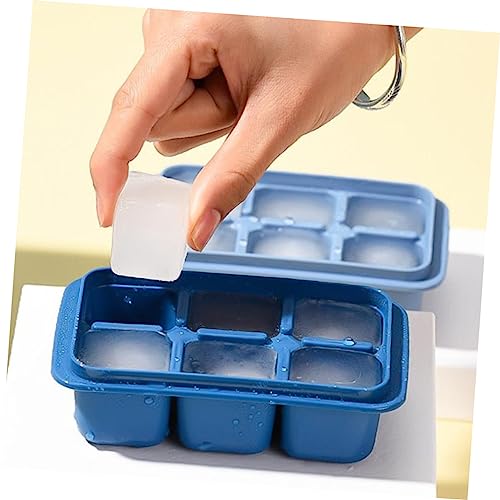 Molde de cubitos de hielo plástico con tapa 6 unidades miniatura 6