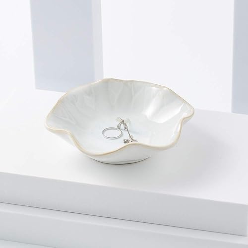 Miniatura 3 de Mecaikru Bandeja para anillos, soporte para platos de joyería, cuenco para llaves, bandeja para baratijas, soporte para aretes, placa de decoración,