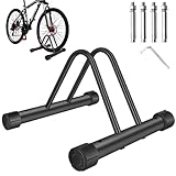 TongWey 自転車スタンド 転倒防止 屋外 ロードバイクスタンド 台風対策 錆ない 車輪幅5.5cm 倒れない サイクルスタンド 駐輪スタンド バランス調節 盗難防止 ロードバイク 電動自転車 スタンド 自転車傷防止 組み立て簡単 スチール製 錆びにくい 屋内 屋外 自転車ラック アンカボルト固定