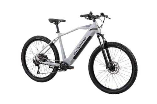 F.lli Schiano E-Jupiter, Bicicleta Electrica MTB, 27.5', Batería 36V 15Ah Extraíble, Motor 250W 55Nm, Bici Electrica de Montaña, Unisex Adulto, Gris