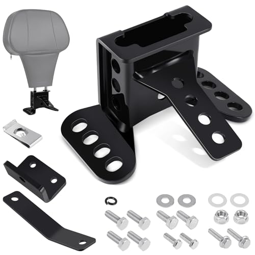 Benlari Driver Backrest Bracket, Adjustable Rider Driver Backrest Mounting Hardware Kit Fit for Harley Davidson Touring Street Glide Road Glide Electra Glide Road King CVO 1988-2024, Black