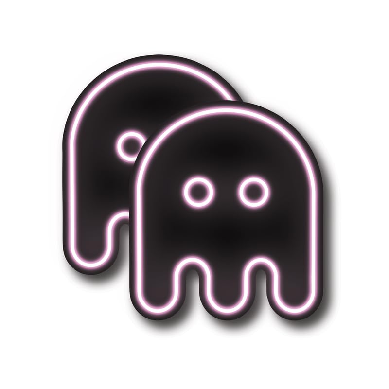 Sticker fantôme rose fluo résistant en vinyle de 12,7 cm