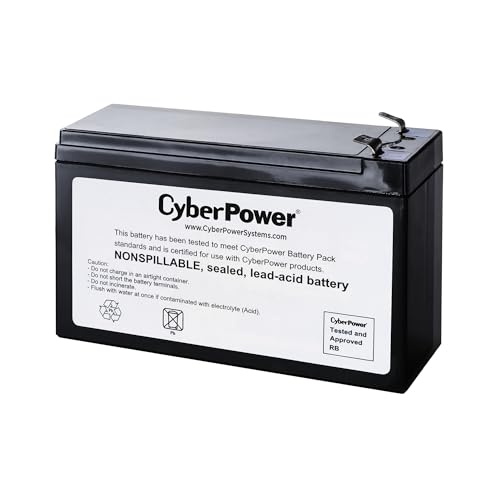 CyberPower RB1280A UPS Replacement Battery Cartridge, Maintenance-Free, User Installable, 12V/9Ah
