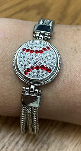 Snap Jewelry Toggle Silver Plated Strand Bracelet Length 6.75 - 8.5" Fits 18-20Mm Standard Ginger Style Charms My Prime Gifts #TOP3