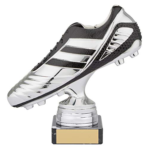 Silver coloured 'Premier' football Boot Trophy,Award 127mm (5"),FREE engraving upto 60 characters